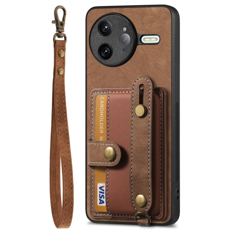 Case Poco F7 Ultra 5G Retro Style Wallet with Strap and Lanyard