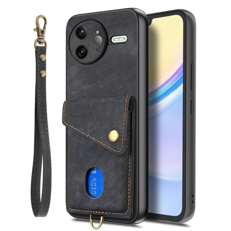 Poco F7 Ultra 5G Retro Style Case with Card Holder and Stand