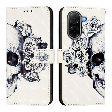 Poco C71 floral skull cover