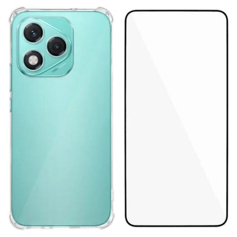Honor 400 Lite Transparent Reinforced Case with Tempered Glass Screen Protector