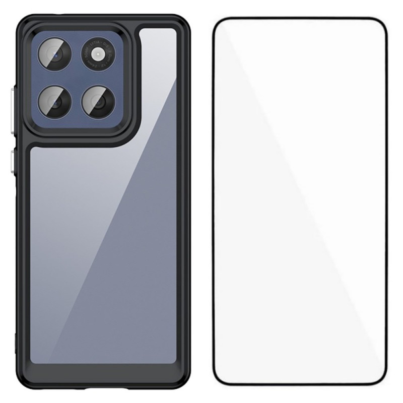 Motorola Edge 60 Fusion Hybrid Case with Screen Protector WANLONFENG
