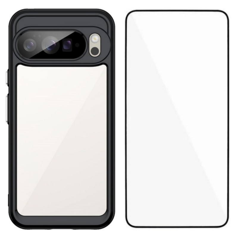 Google Pixel 10 Pro XL Hybrid Case with Tempered Glass Screen Protector
