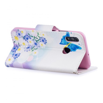 Cover Honor 10 Lite / Huawei P Smart 2019 Painted Butterflies and Flowers
