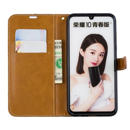 Honor 10 Lite / Huawei P Smart 2019 Fabric and Leather Effect Strap Case