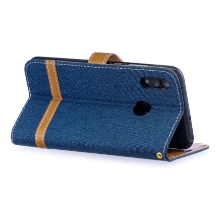 Honor 10 Lite / Huawei P Smart 2019 Fabric and Leather Effect Strap Case