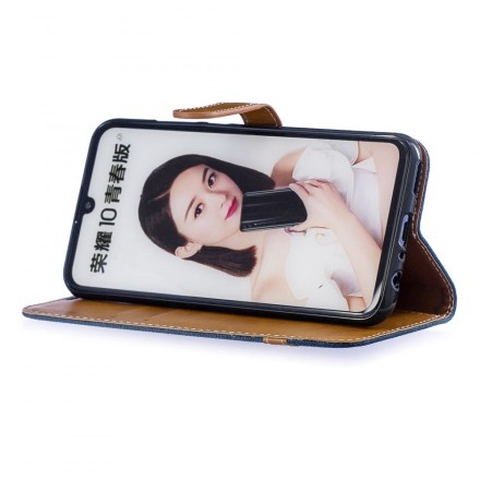 Honor 10 Lite / Huawei P Smart 2019 Fabric and Leather Effect Strap Case