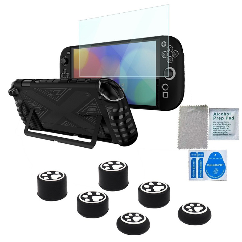 Protective Case for Nintendo Switch 2 with Screen Protector and Joystick Caps
