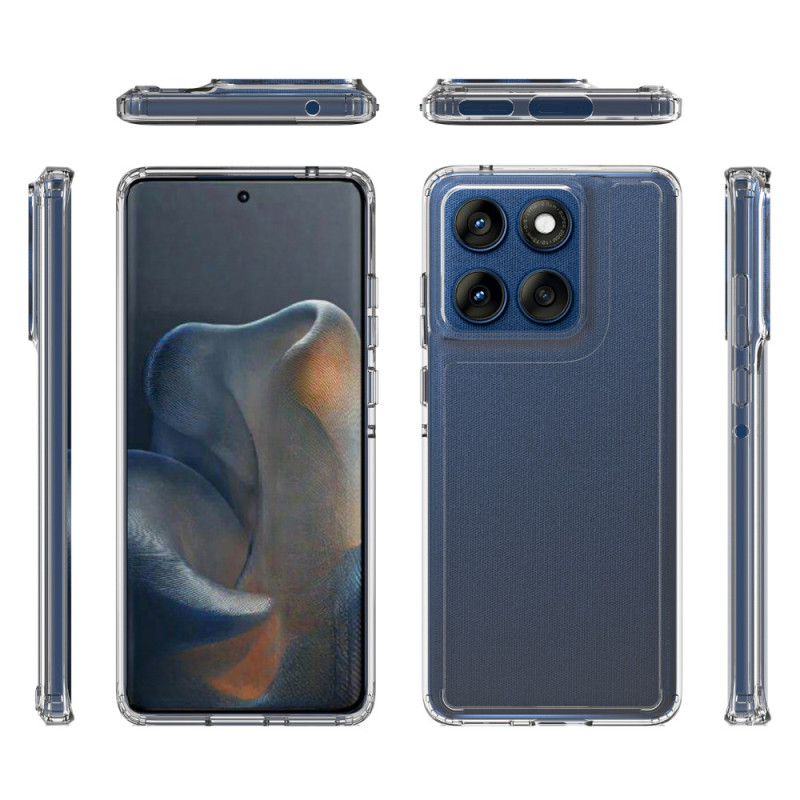 Phoona Cover Trasparente Per Motorola Moto Edge 60 Fusion 5G / Edge 60 5G, Ultra Sottile In Silicone Morbido Con 2 Vetri Temperati 9H