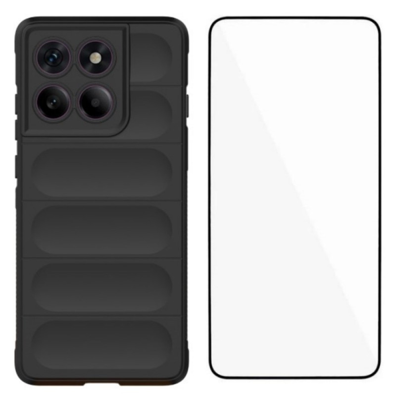 Motorola Edge 60 Pro Non-Slip Case with Tempered Glass Screen Protector