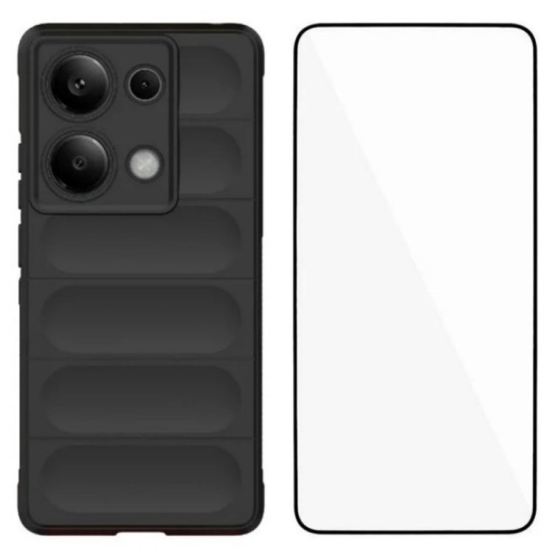 Xiaomi Redmi Note 14S Non-Slip Case with Tempered Glass Screen Protector