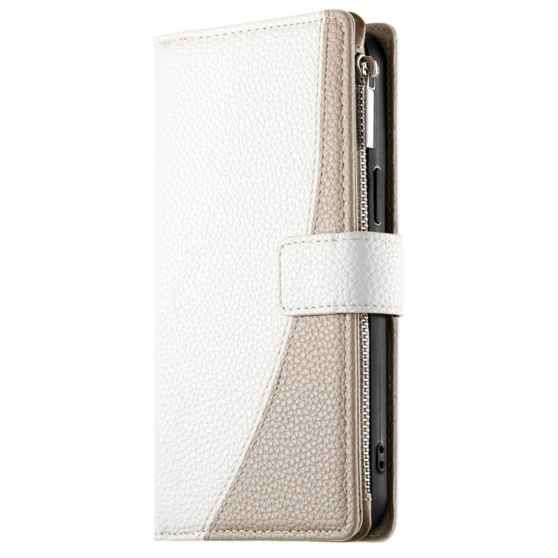 Poco F7 Two-tone Wallet Case with Strap and Shoulder Strap