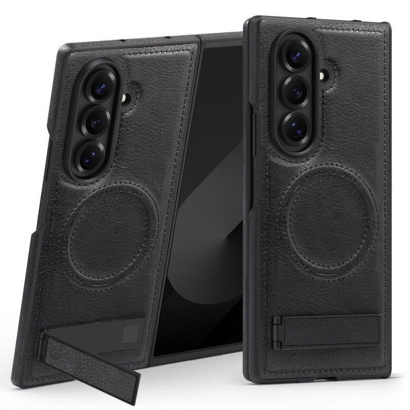 Samsung Galaxy Z Fold 7 Leather Effect Case MagSafe and Stand