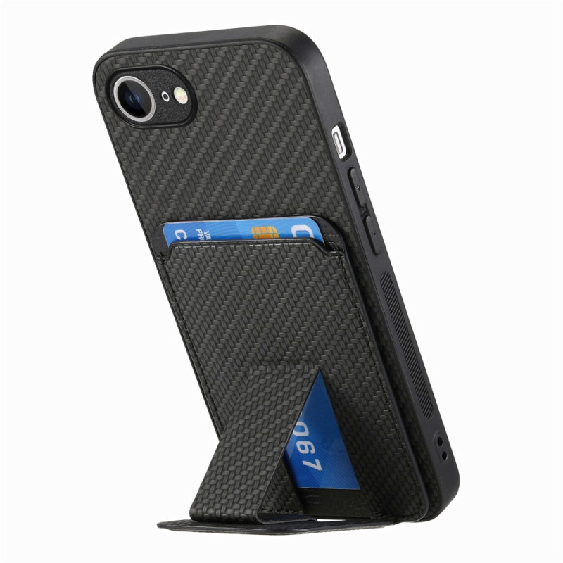iPhone 16E Case Card Holder and Stand Carbon Fibre