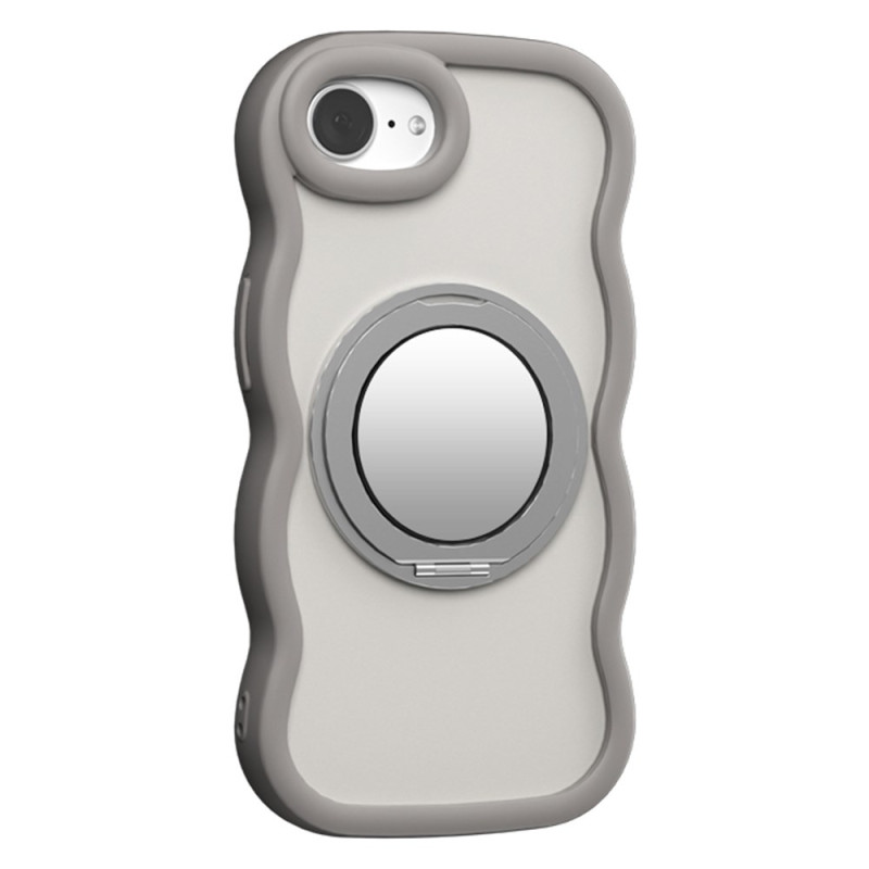 iPhone 16E Mirror Case with Ripple Design Stand