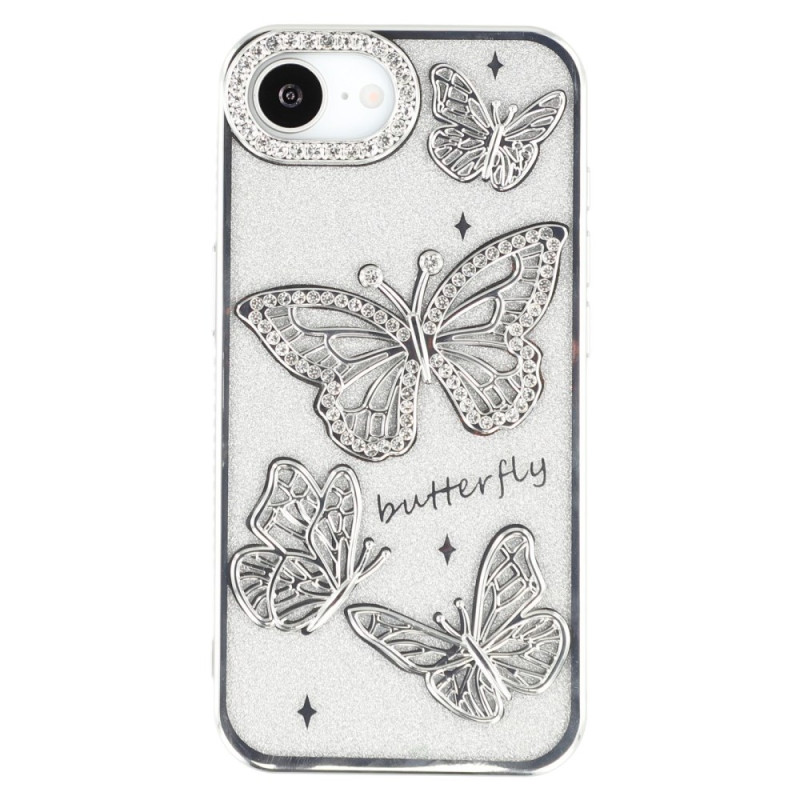 iPhone 16E Case 3D Butterflies Strass