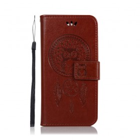 Sony Xperia 1 leather effect case Dreamcatcher Owl