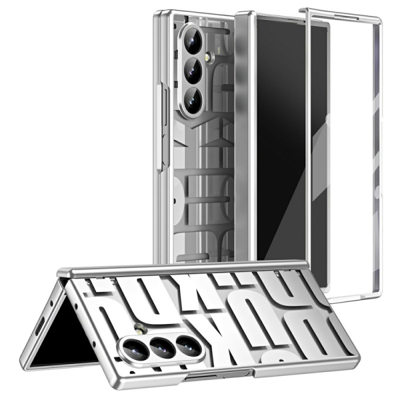 Samsung Galaxy Z Fold 7 Letter Design Case with Tempered Glass Screen Protector