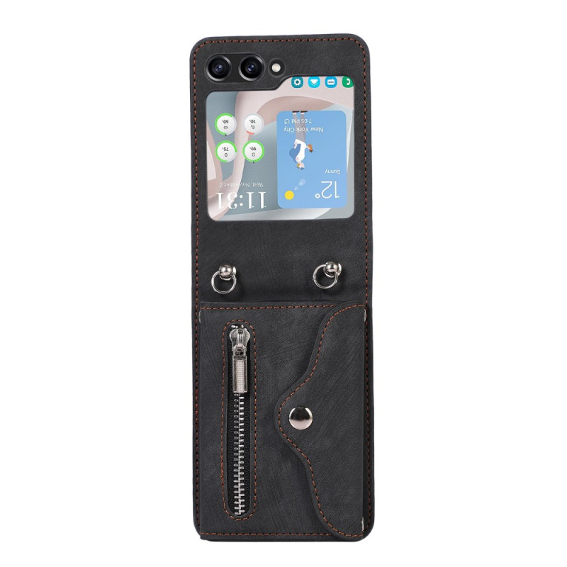 Case Samsung Galaxy Z Flip 7 Wallet with Strap and Shoulder Strap