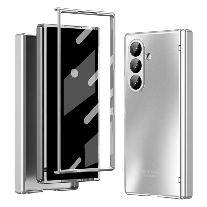 Samsung Galaxy Z Fold 7 Metal Effect Case with Protective Screen Film