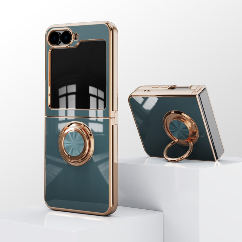 Samsung Galaxy Z Flip 7 FE / Z Flip 6 Case Glossy Finish with Support Ring