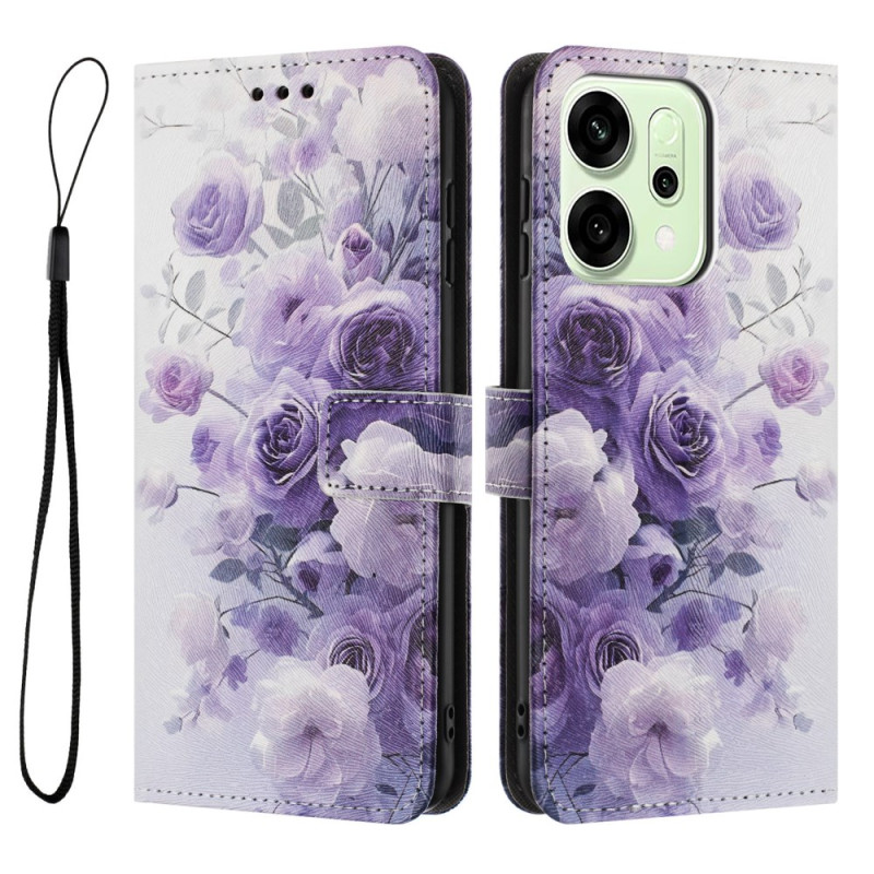 Case Oppo Reno 14 5G / 14F 5G Flowers Violet