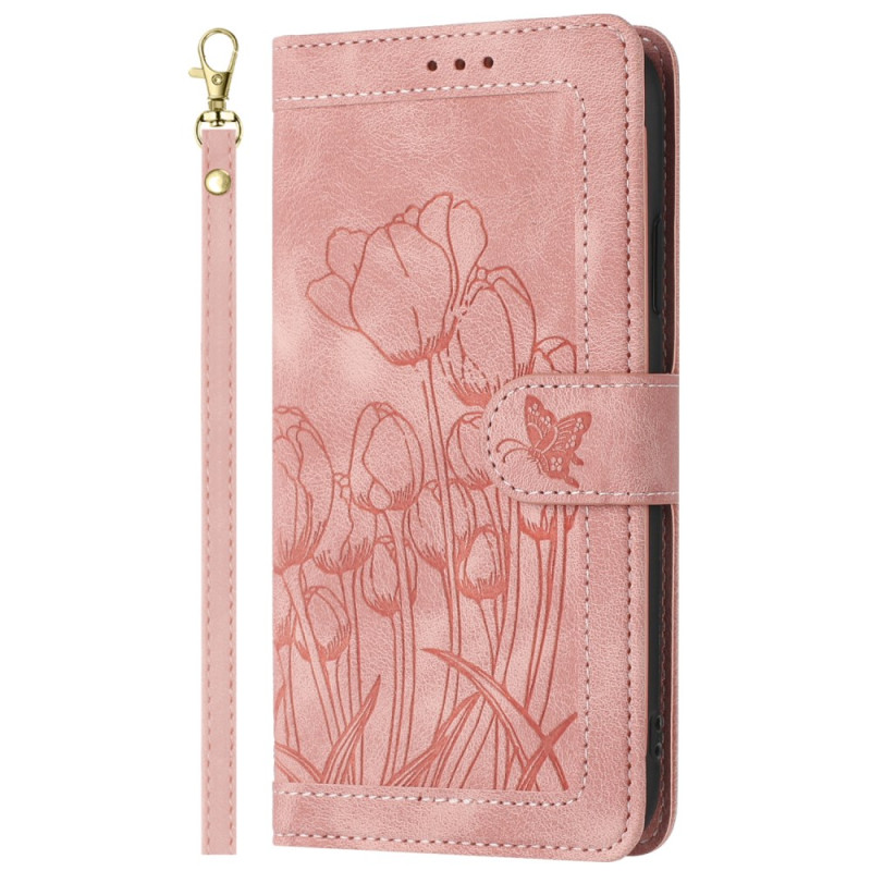 Case Oppo Reno 14 5G Floral Suede Effect