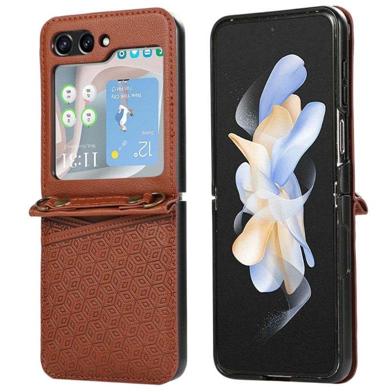 Samsung Galaxy Z Flip 7 Rhombic Design Card Case