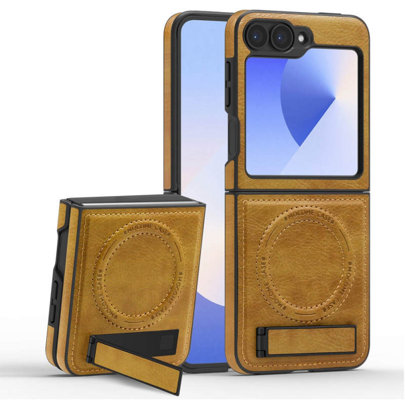 Case Samsung Galaxy Z Flip 7 FE / Z Flip 6 Compatibility MagSafe Leather Effect Support