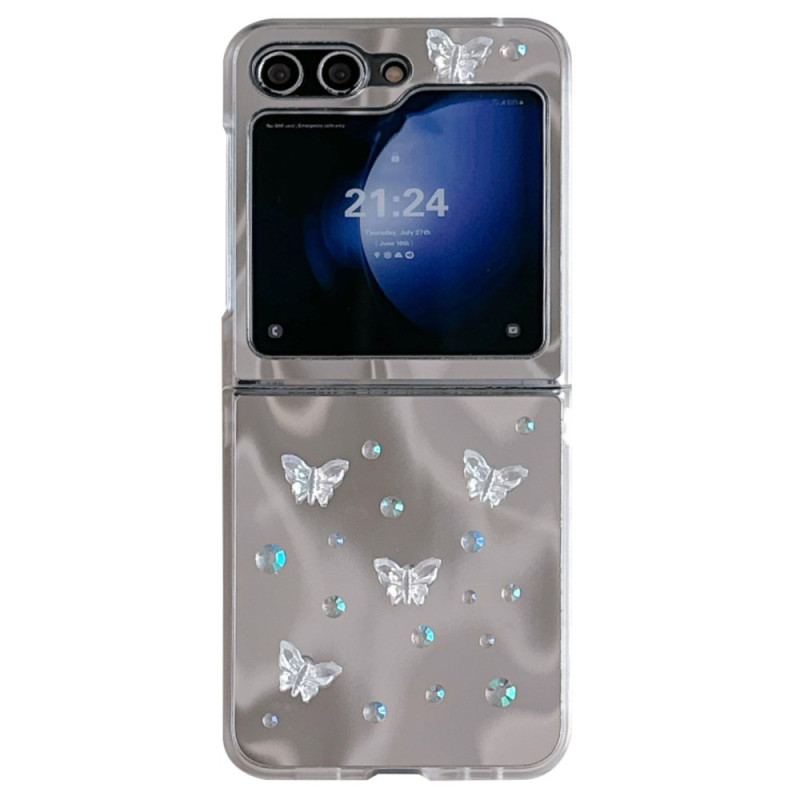 Samsung Galaxy Z Flip 7 FE / Z Flip 6 Mirror Case with Pearl Bracelet