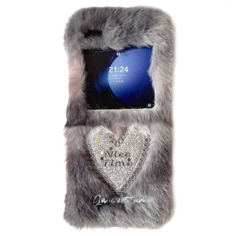 Samsung Galaxy Z Flip 7 FE / Z Flip 6 Plush Heart Case