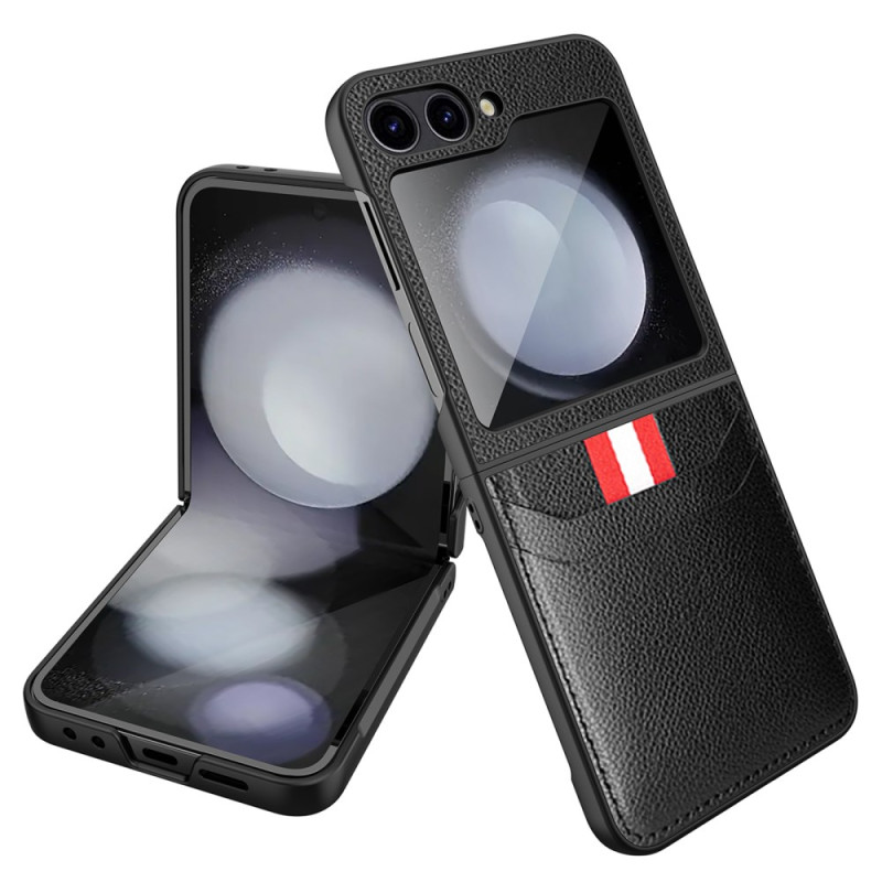 Case Samsung Galaxy Z Flip 7 FE / Z Flip 6 Lychee Texture Card Holder