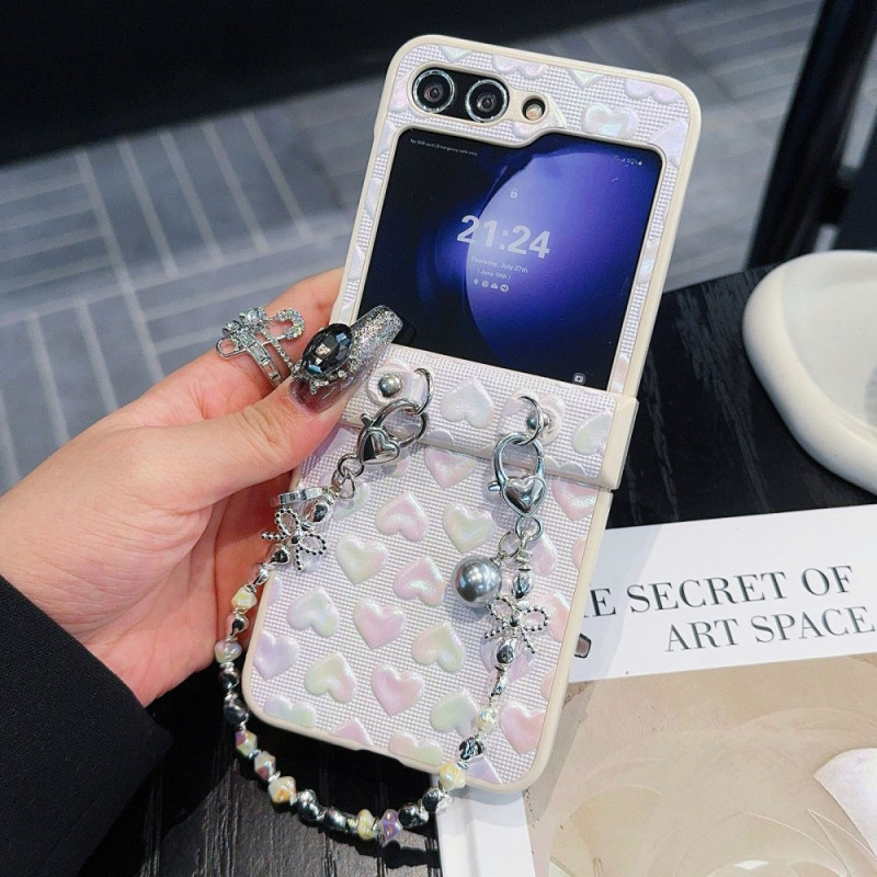 Samsung Galaxy Z Flip 7 FE / Z Flip 6 3D Heart Case and Strap