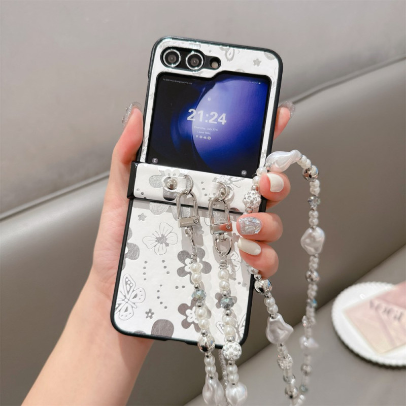 Samsung Galaxy Z Flip 7 FE / Z Flip 6 Pearl Strap Case