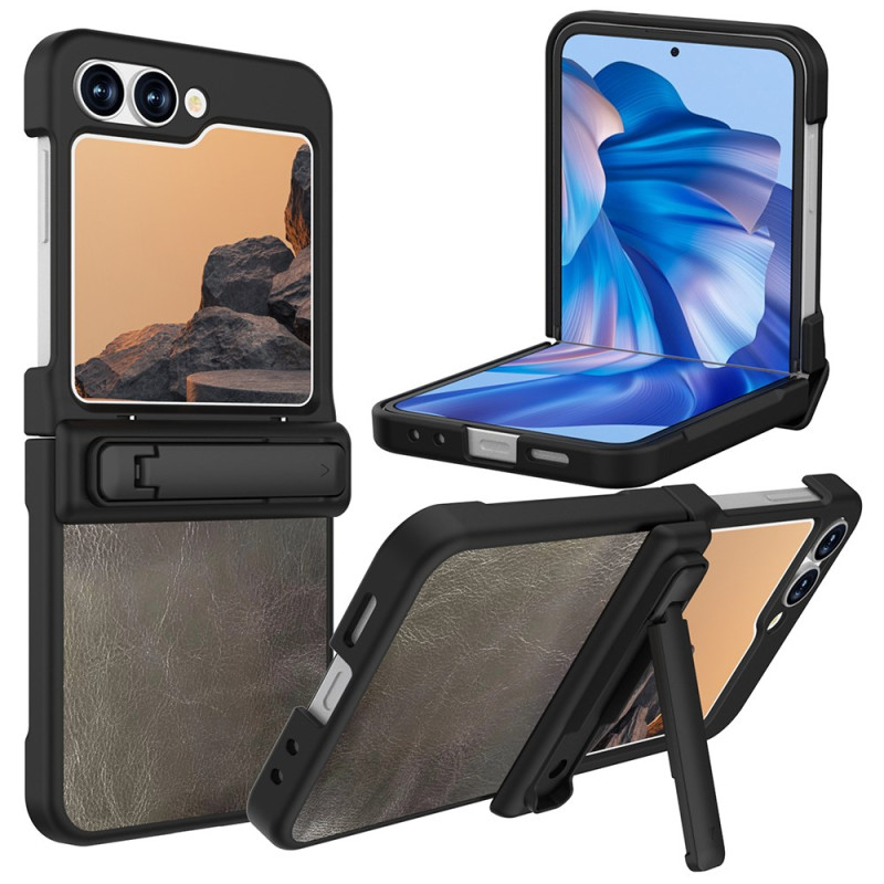 Samsung Galaxy Z Flip 7 FE / Z Flip 6 Leather Case with Stand