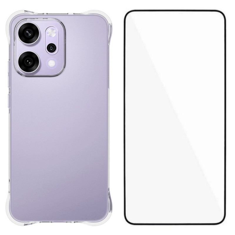 Oppo Reno 14 Pro 5G Clear Case with Tempered Glass Screen Protector