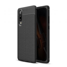 Cover Huawei P30 Leather Effect Lychee Double line