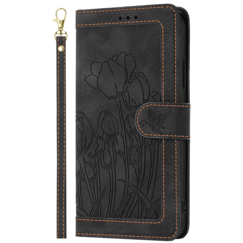 Case Oppo Reno 14 F 5G Floral Suede Effect
