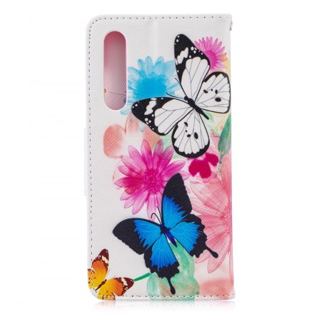 Cover Huawei P30 Painted Butterflies and Flowers