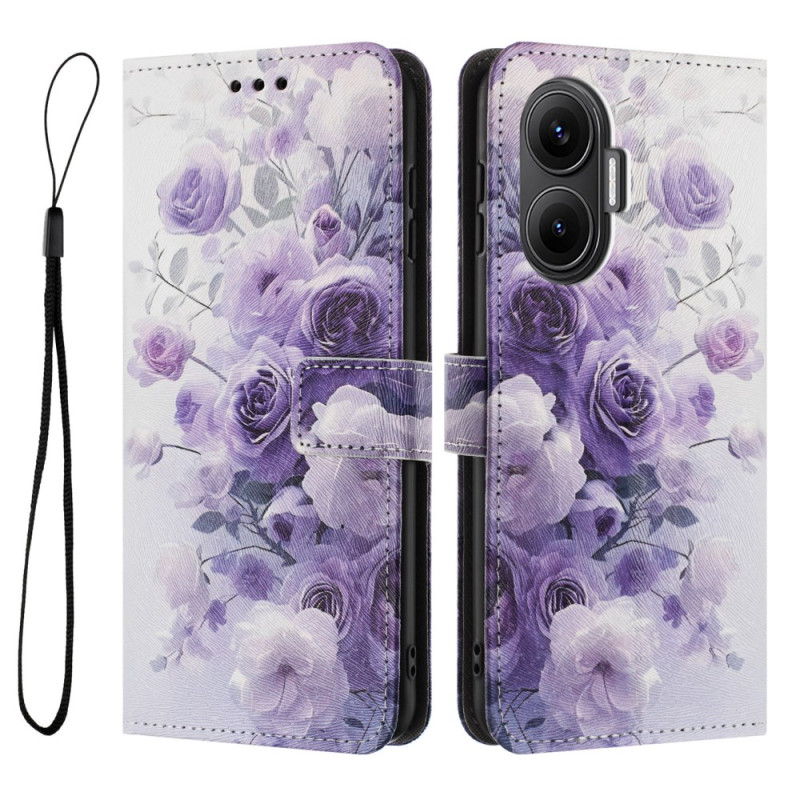 Case Poco F7 Purple Roses