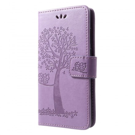 Case Huawei P30 Tree and Owls with Strap