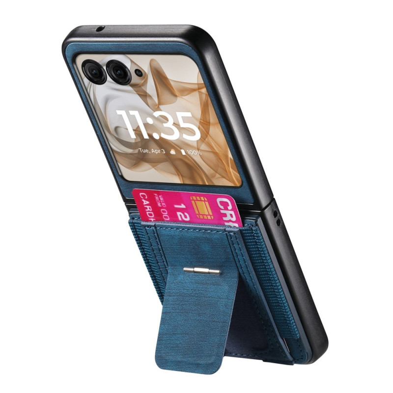Cover Motorola Razr 60 Effet Daimet Support et Porte-Cartes