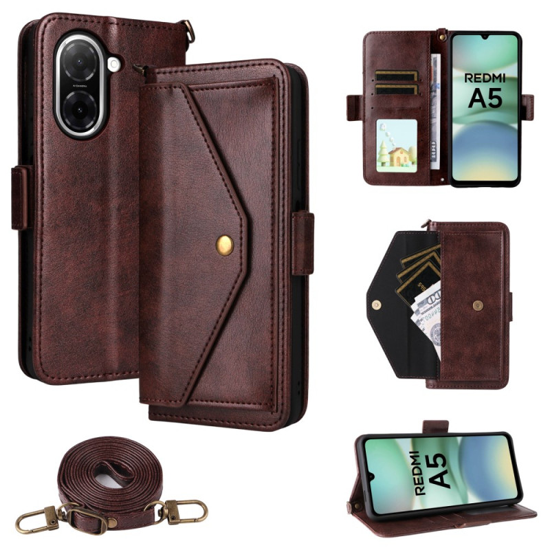 Xiaomi Redmi A5 Wallet Case with Shoulder Strap