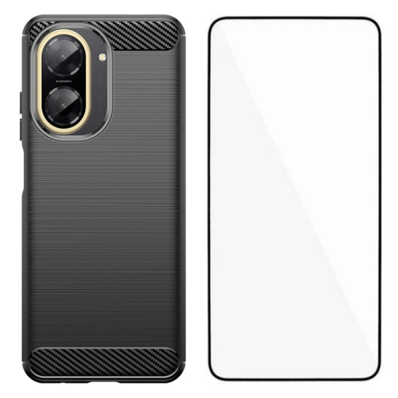 Xiaomi Redmi A5 Brushed Carbon Fibre Case with Screen Protector