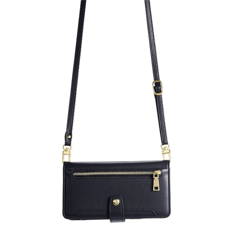 Realme 14 5G Zippered Wallet with Strap and Shoulder Strap
