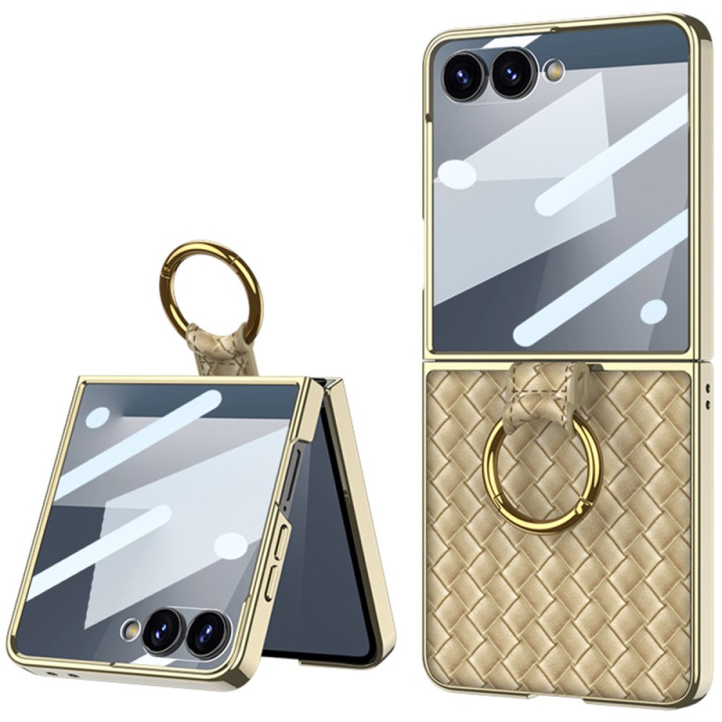 Samsung Galaxy Z Flip 7 Woven Texture Case with Support Ring