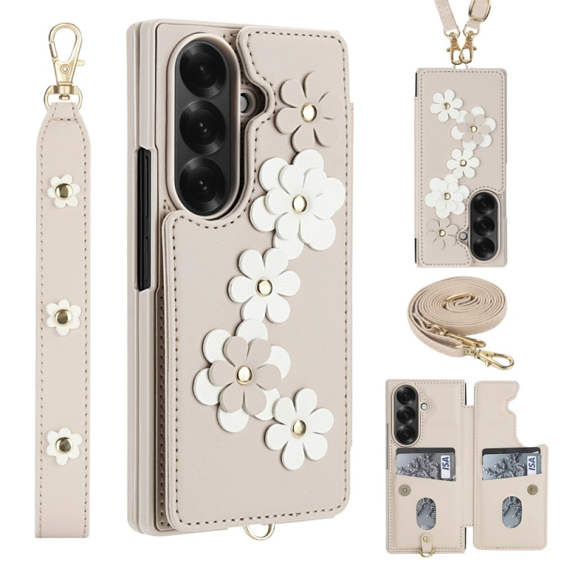 Samsung Galaxy Z Fold 7 5G 3D Floral Case Card Holder and Stand