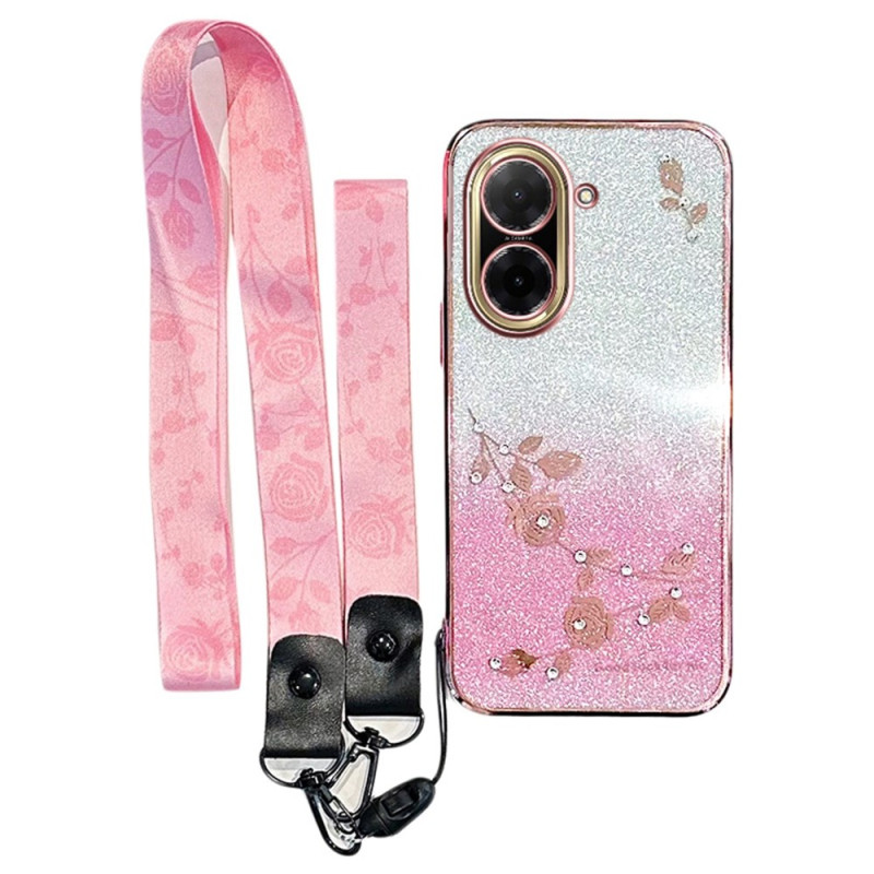 Cover Poco C71 4G Flowers and Strass and Straps KADEM