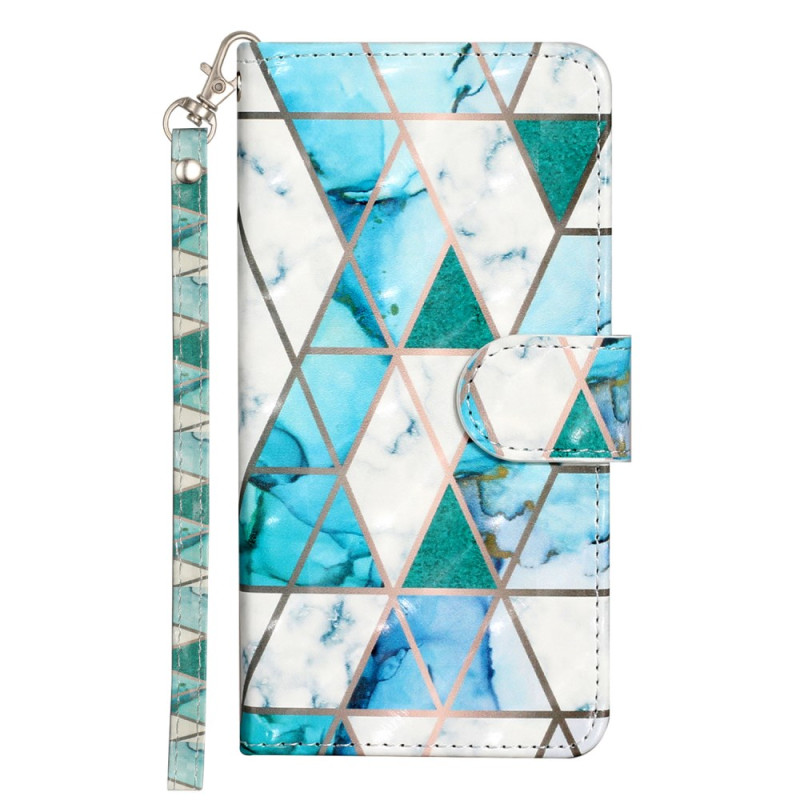 Samsung Galaxy S25 FE Blue Marble Strap Case