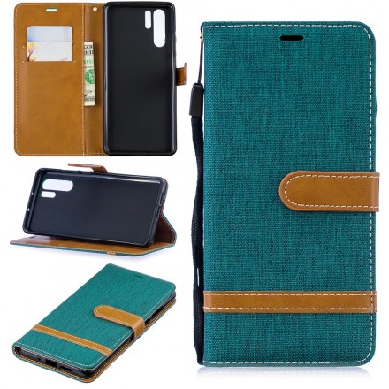 Huawei P30 Pro Fabric and Leather Effect Case with Strap