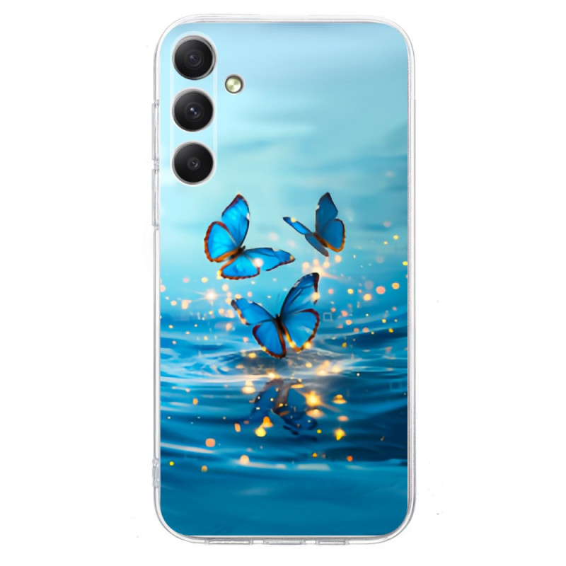 Samsung Galaxy S25 FE Blue Butterflies Case